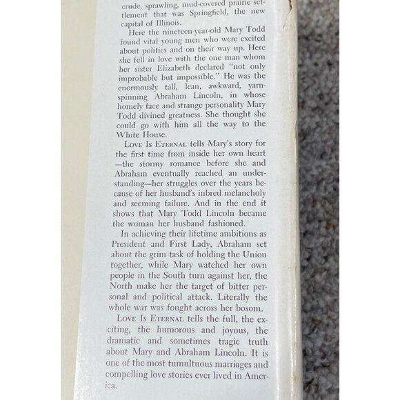 Love is Eternal A Novel about Mary Todd and Abraham Lincoln~Irving Stone 1954 - Picture 7 of 11